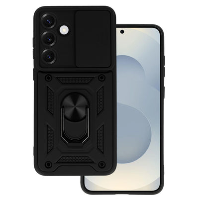 Husa Slide Camera Armor pentru Samsung Galaxy S25 Plus Negru