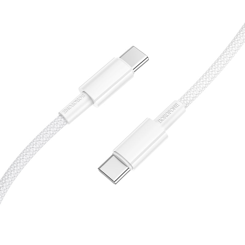 Cablu Borofone Bx117 Source - Type C To Type C - PD 60W 3A 1 Metre Alb