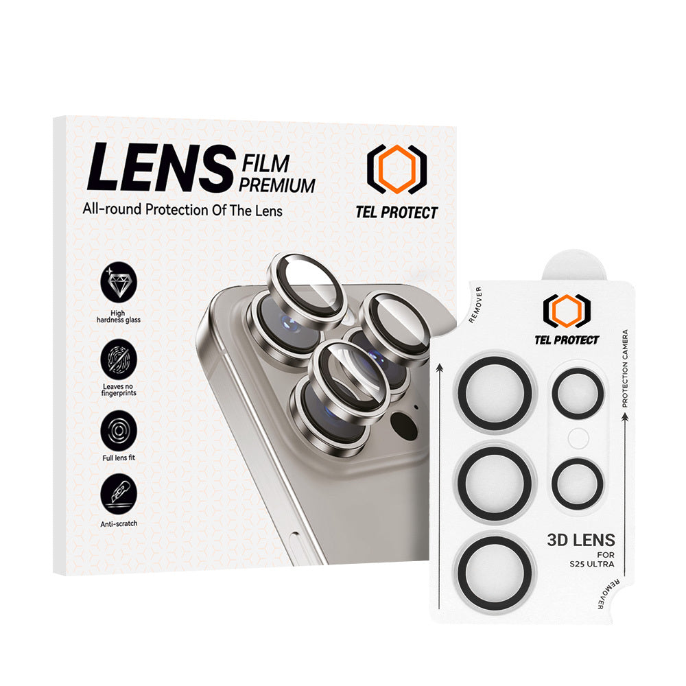 Folie sticla Tel Protect 3D lentila On Camera pentru Samsung Galaxy S25 Ultra Transparent (lentila 5 Pieces)