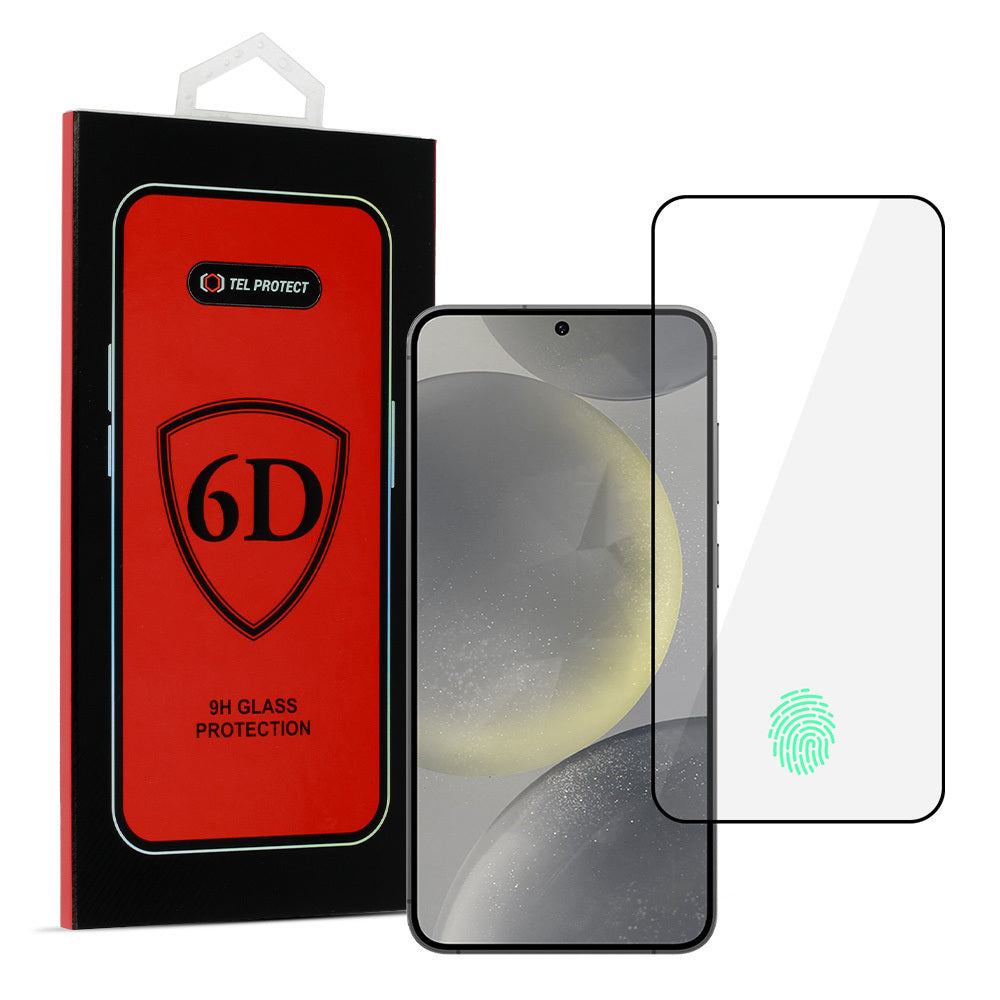 Folie Tel Protect Full Glue 6D sticla pentru Samsung Galaxy S25 Edge Negru (cu Fingerprint Unlock)