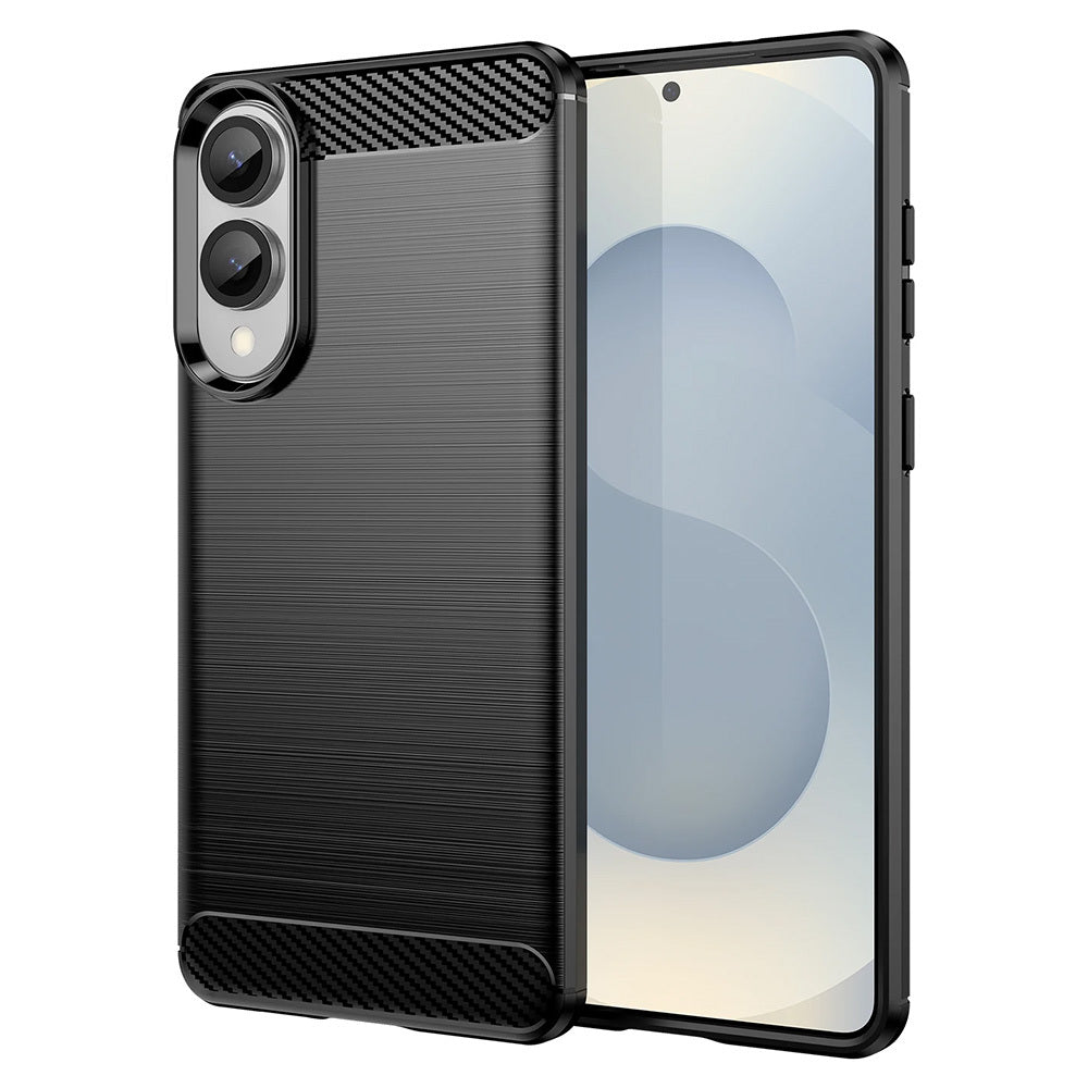 Husa Carbon pentru Samsung Galaxy S25 Edge Negru
