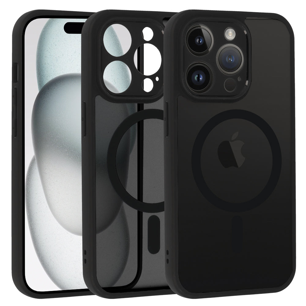 Husa Full mat Mag pentru iPhone 14 Pro Negru