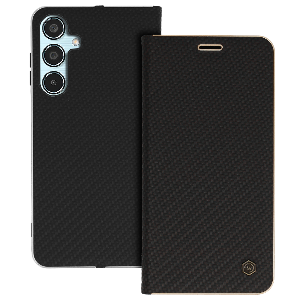 Husa Wonder Frame Carbon pentru Samsung Galaxy M35 5G Negru