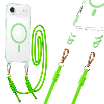 Husa Tel Protect Curea Transparent pentru iPhone 17 Air Verde