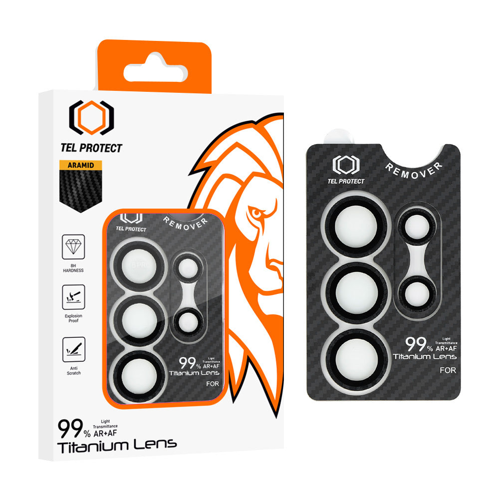 Folie sticla Tel Protect Titanium lentila 99% AR Aramid Series On Camera pentru Samsung Galaxy S25 Ultra (lentila 5 Pcs)