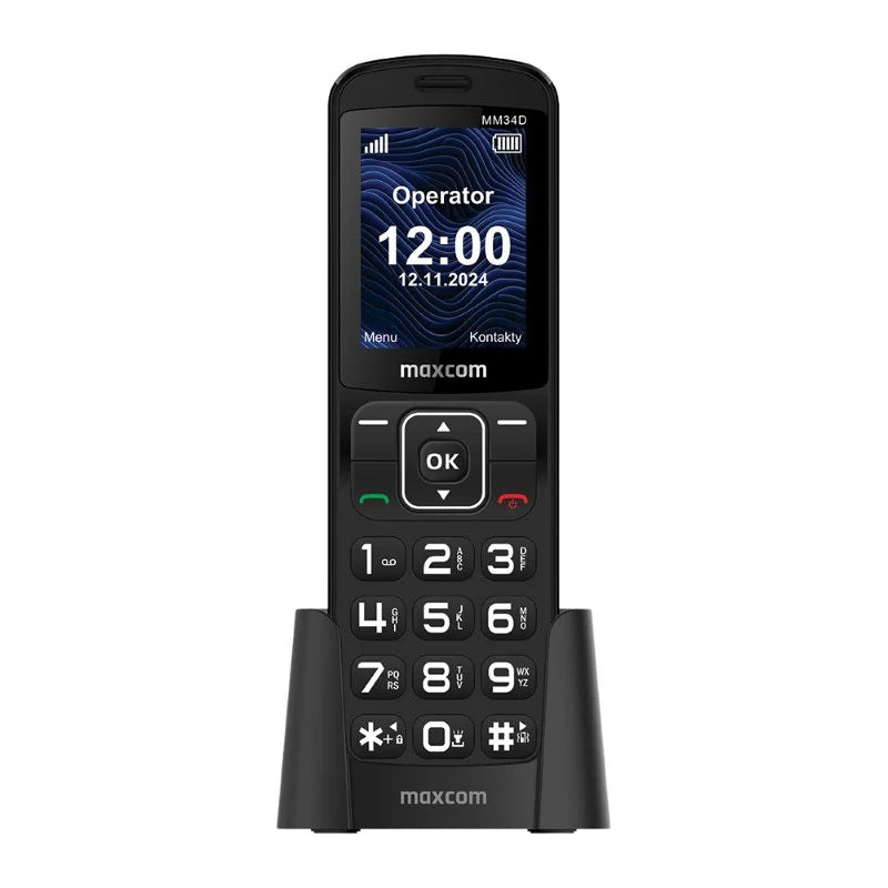 Incarcator priza Mobile Phone - Maxcom MM 34D 4G Negru + Charging Dock