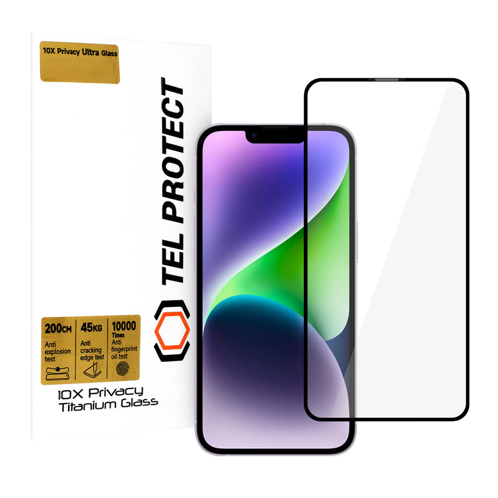 Folie sticla Tel Protect 10X Privacy Titanium pentru iPhone 14 (Envelope)