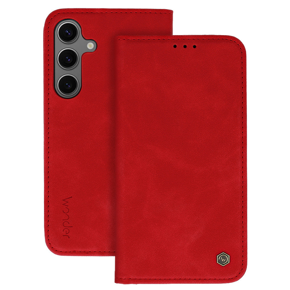 Husa Wonder Smart pentru Samsung Galaxy S25 FE Rosu