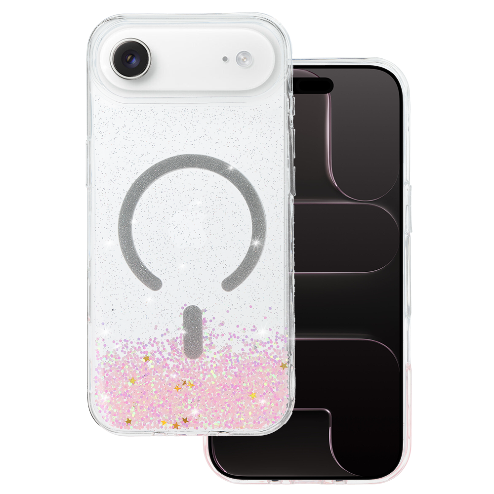 Husa Tel Protect Moonlite Magsafe pentru iPhone 17 Air Roz Transparent