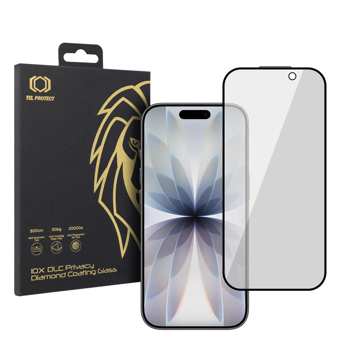 Folie sticla Tel Protect 10X Privacy DLC Diamond Coating pentru iPhone 16 Pro/17