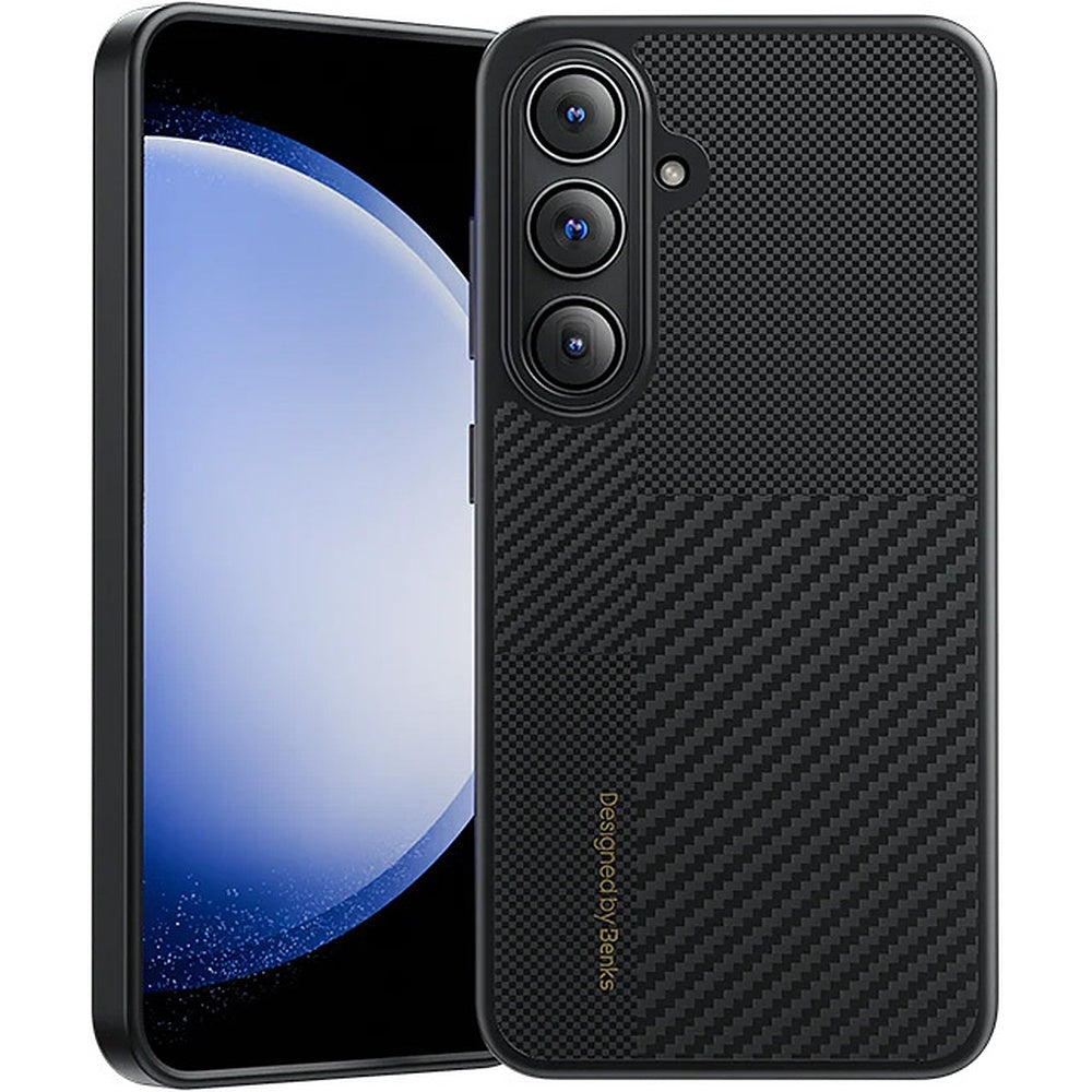 Husa Benks Montage Magnetic Armor Pro Kevlar Metal Frame 600D+1500D (Ma41) pentru Samsung Galaxy S24 Plus Negru