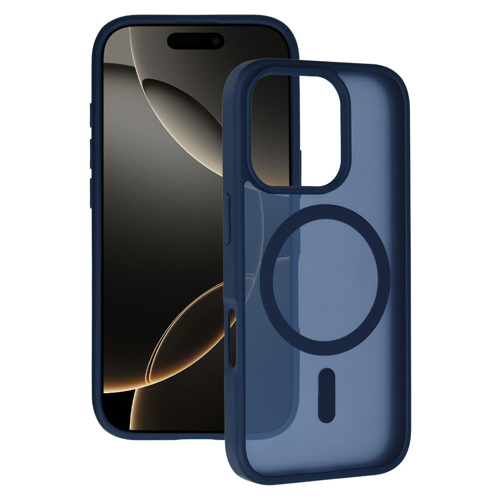 Husa Tel Protect Aura mat Magsafe pentru iPhone 16 Pro Navy