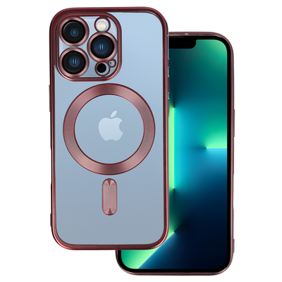 Husa Metallic Magsafe pentru iPhone 16 Pro Roz