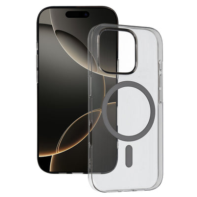 Husa Transparent Slim Magsafe Do iPhone 16 Graphite