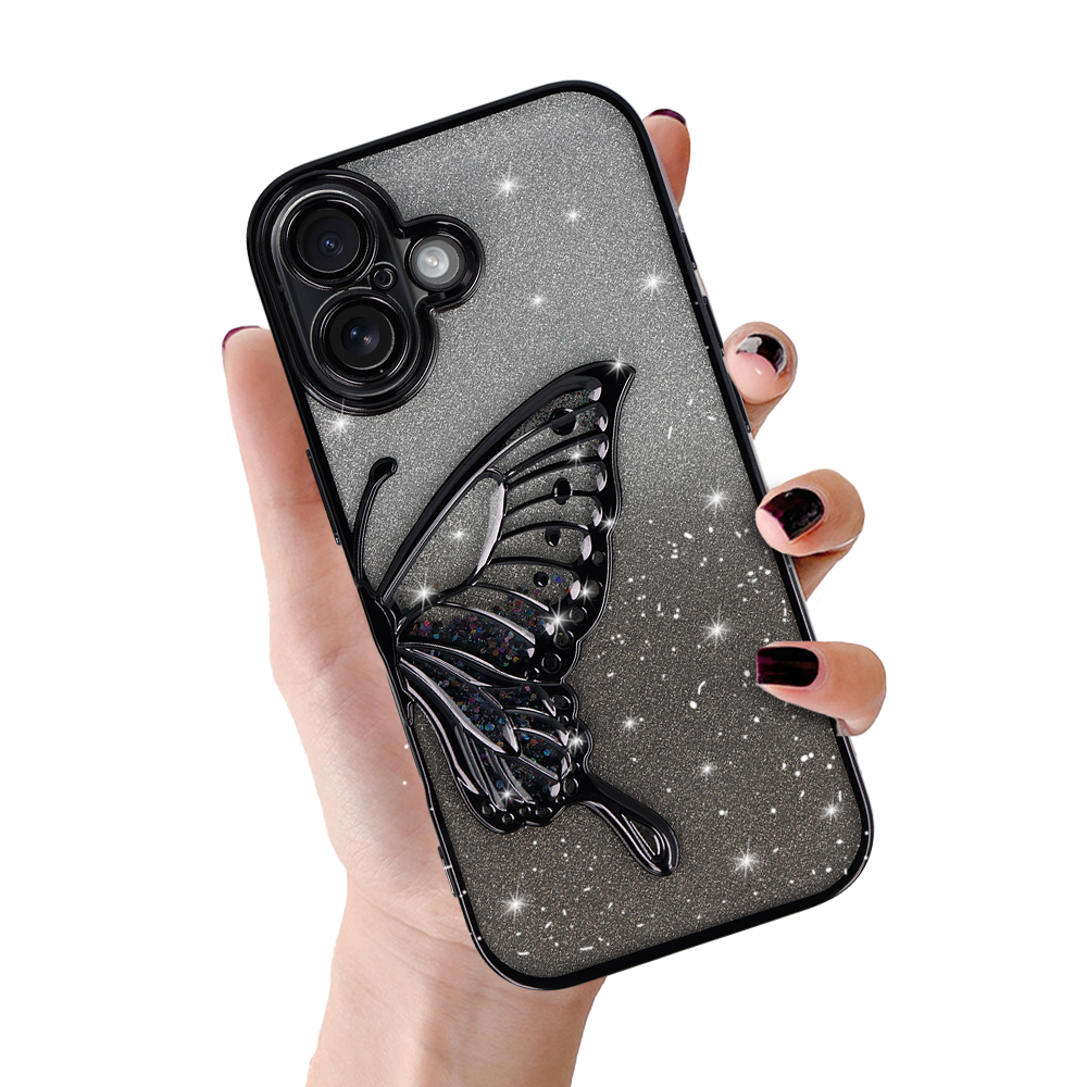 Husa Tel Protect Butterfly Water pentru iPhone 17 Negru