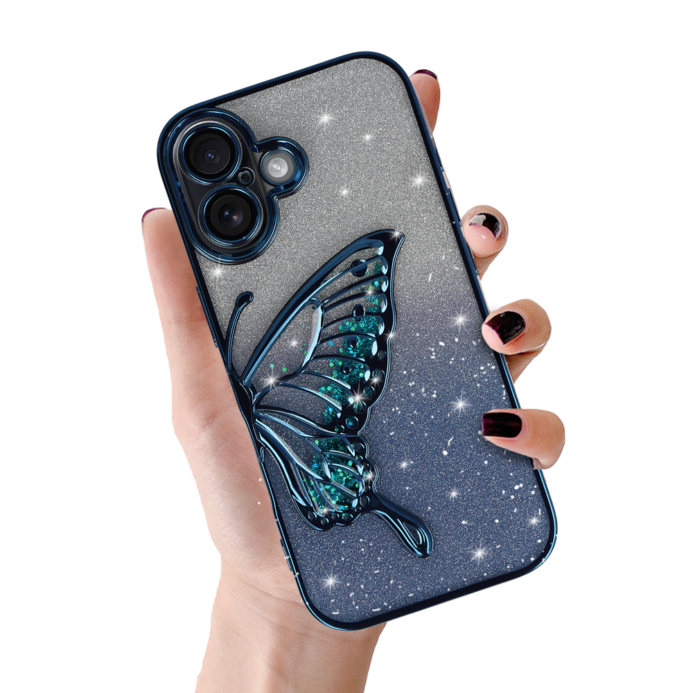 Husa Tel Protect Butterfly Water pentru iPhone 17 Albastru