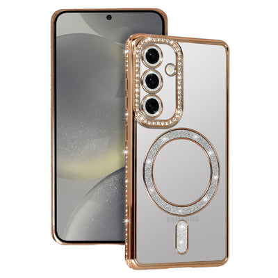 Husa Bling Magsafe pentru Samsung Galaxy S26 Plus Auriu