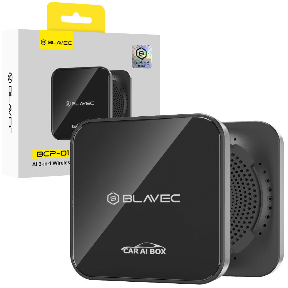 Adaptor Blavec AI BOX Carplay Android Auto Wireless - Bluetooth Wifi + Cablu USB To Type C & Type C To Type C (Cpaabcp01