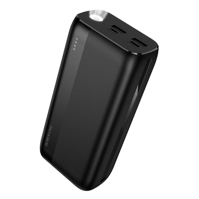 Acumulator extern Borofone 30000mAh Bj86a Victoria - 2xUSB - Negru