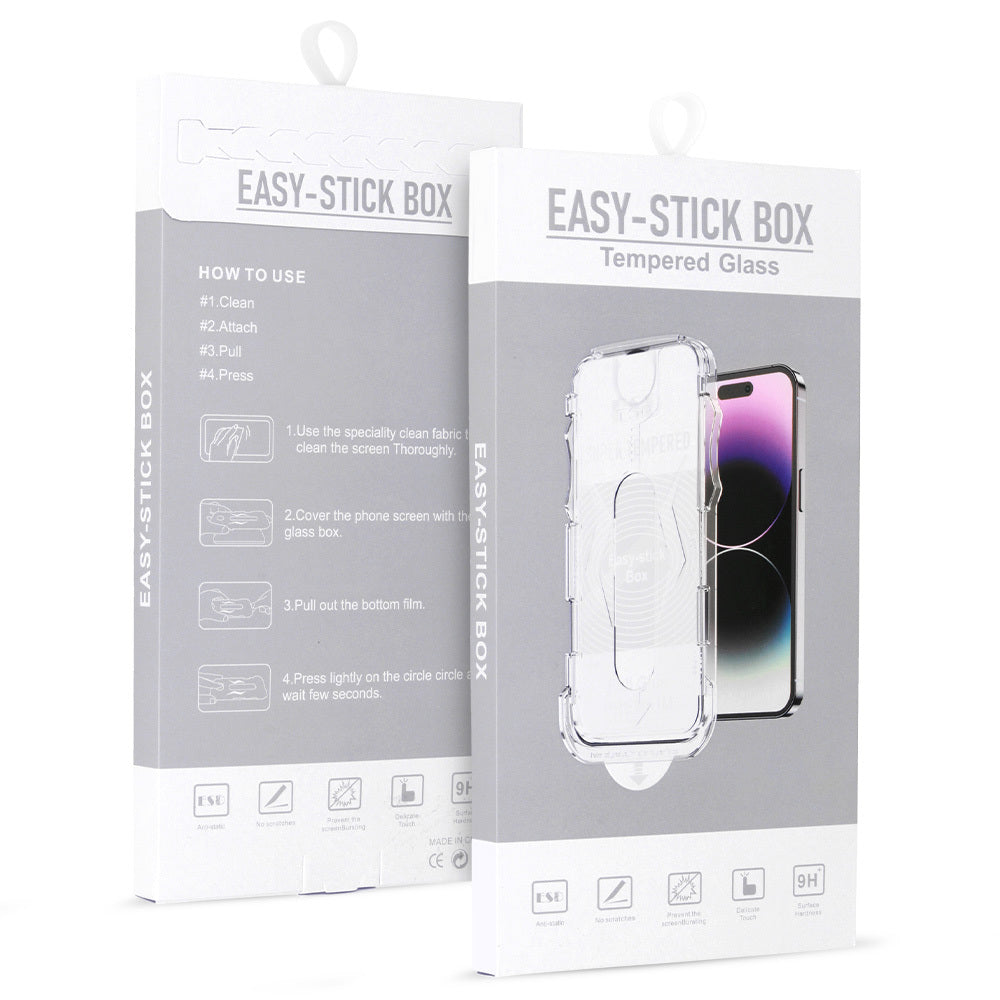Folie sticla Full Glue Easy-stick Box pentru iPhone 17 PRO MAX Negru