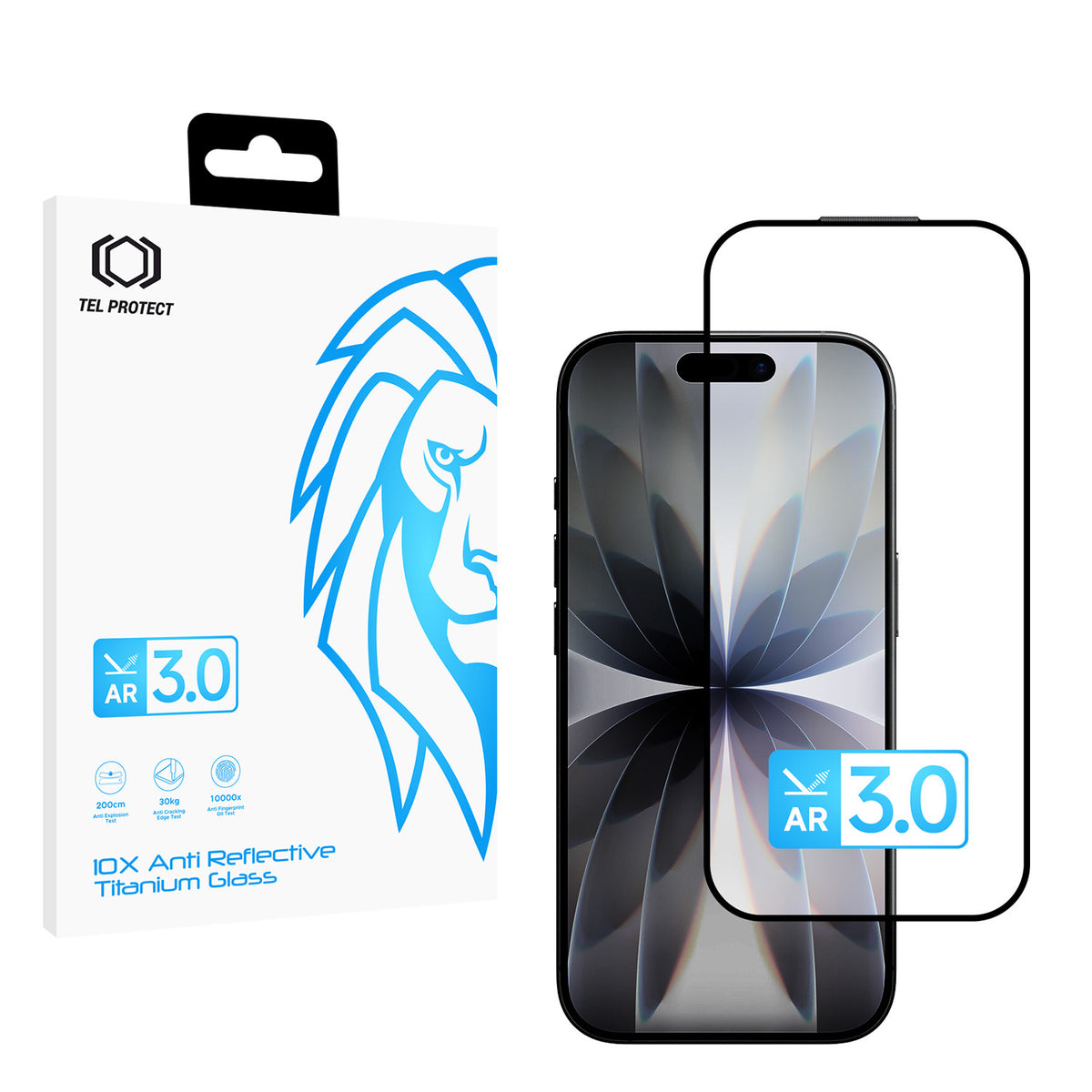 Folie sticla Tel Protect 10X AR 3.0 Antireflective Titanium Foriphone 16 Pro Max