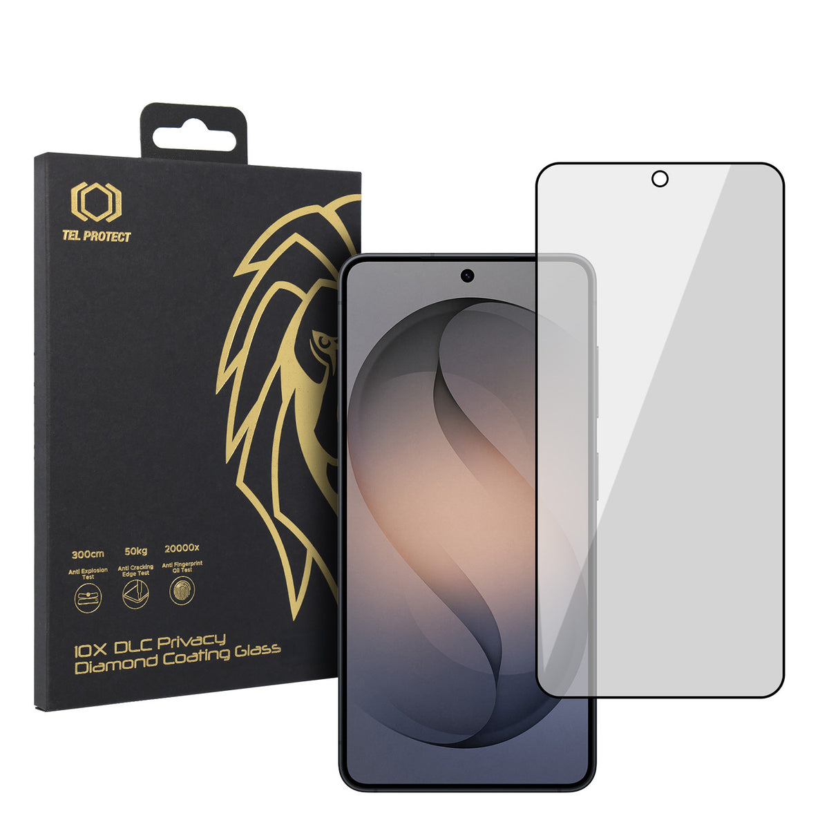 Folie sticla Tel Protect 10X Privacy DLC Diamond Coating pentru Samsung Galaxy S26 Plus (cu Fingerprint Unlock)