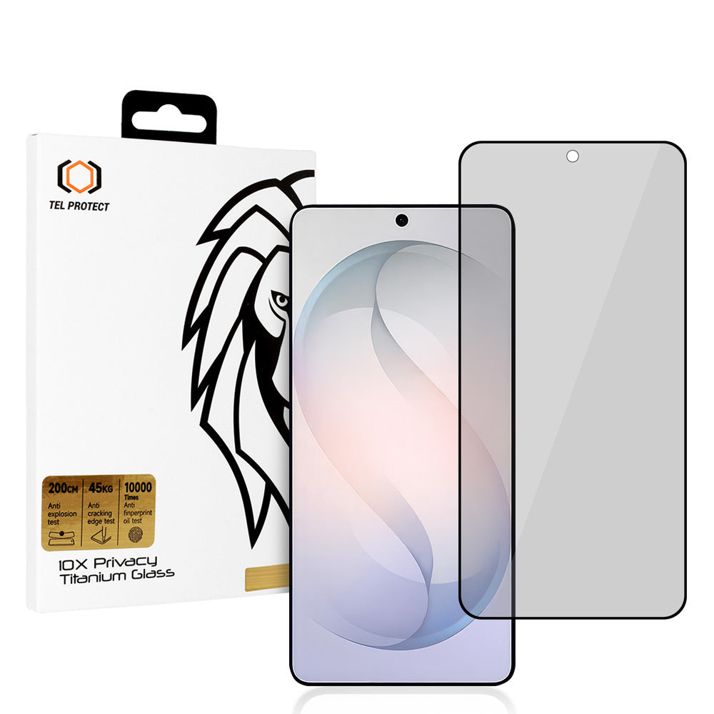 Folie sticla Tel Protect 10X Privacy Titanium pentru Samsung Galaxy S26 Plus (cu Fingerprint Unlock)