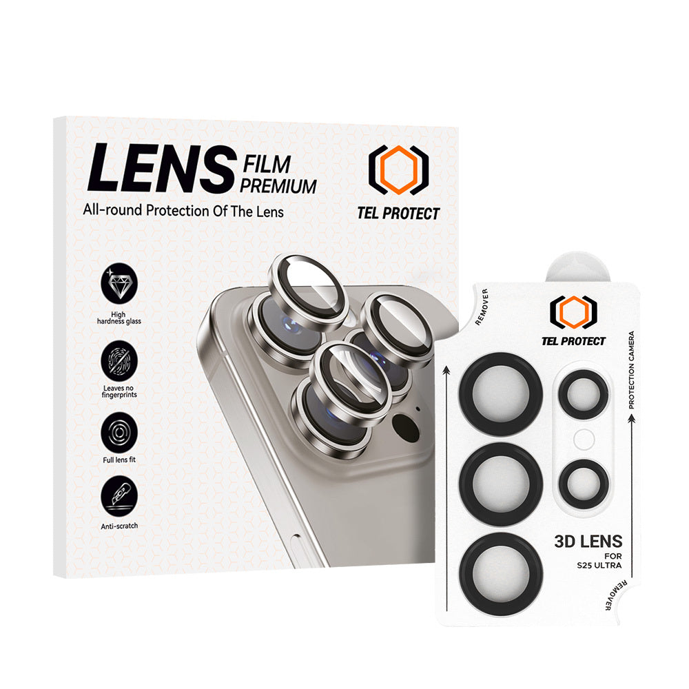 Folie sticla Tel Protect 3D lentila On Camera pentru Samsung Galaxy S26 Ultra Negru (lentila 5 Pieces)