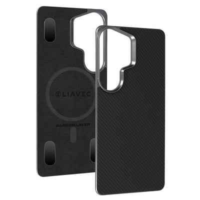 Husa Liavec Carbon Layer Magsafe Aramid Fiber pentru Samsung Galaxy S26 Ultra Negru
