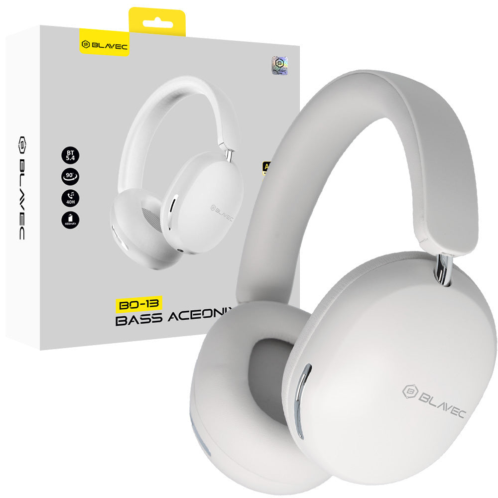 Casti Blavec Over-ear Bluetooth Bo-13 Bass Aceonix ANC Alb (Damaged Packaging)