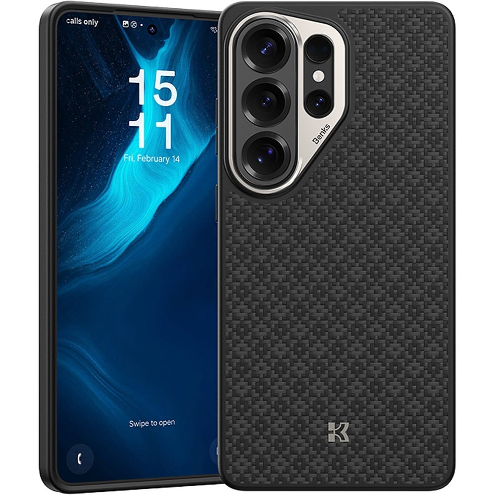 Husa Benks Magnetic Armor Pro Armor Grid Kevlar Metal Frame 600D (C.k.fl.sa.bk.h050) pentru Samsung Galaxy S26 Ultra Neg