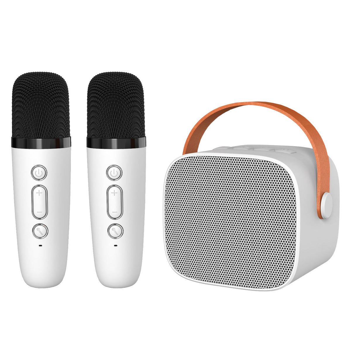 Boxa Blavec Portable Bluetooth Ws-07 Karaoke Party - 5W cu 2 Microphones Alb