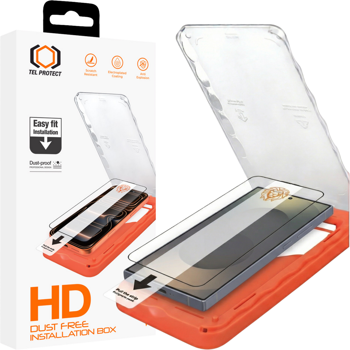 Folie Tel Protect Dust-free Easy Fit HD Titan sticla pentru Samsung Galaxy S25 Negru (cu Fingerprint Unlock)