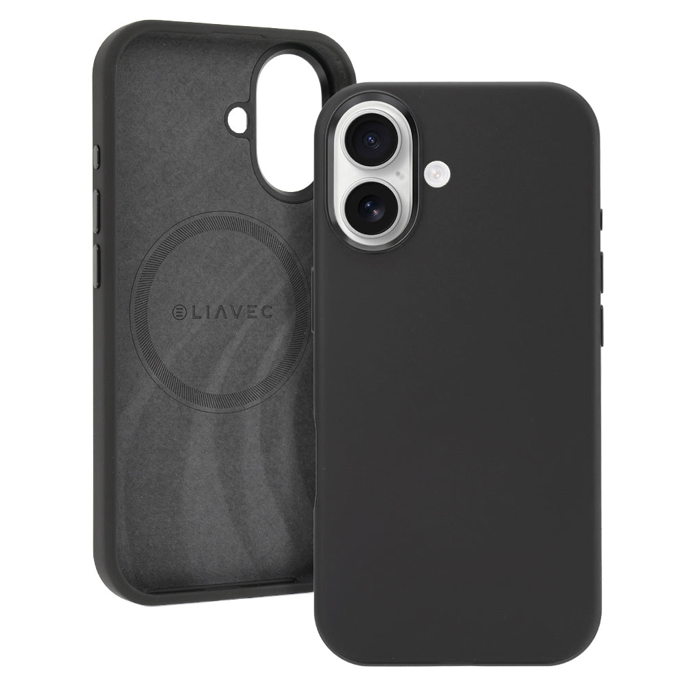 Husa Liavec Silky cu Metal Camera Frame pentru iPhone 17 Negru