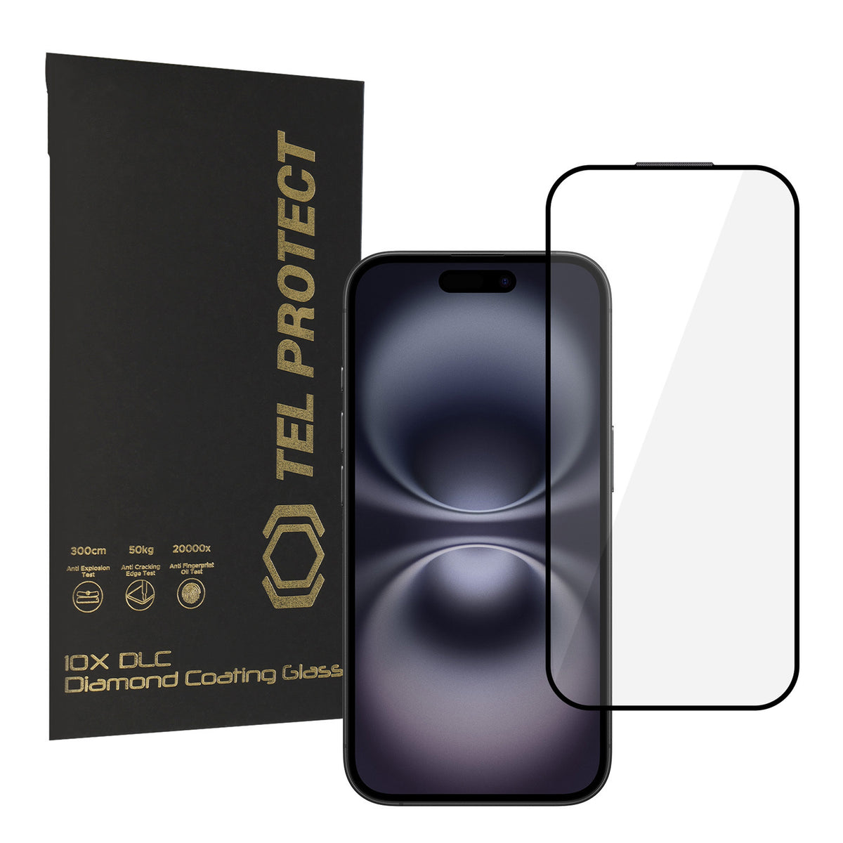 Folie sticla Tel Protect 10X HD DLC Diamond Coating pentru iPhone 15/16/14 Pro (Envelope)
