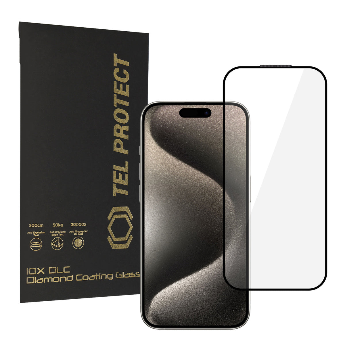 Folie sticla Tel Protect 10X HD DLC Diamond Coating pentru iPhone 15 Pro Max (Envelope)