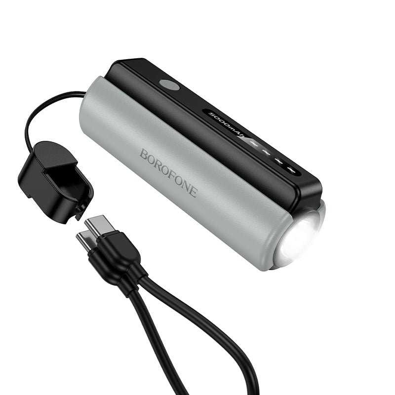 Acumulator extern Borofone 5000mAh Bj87 Star - Typ C - cu Flashlight Negru