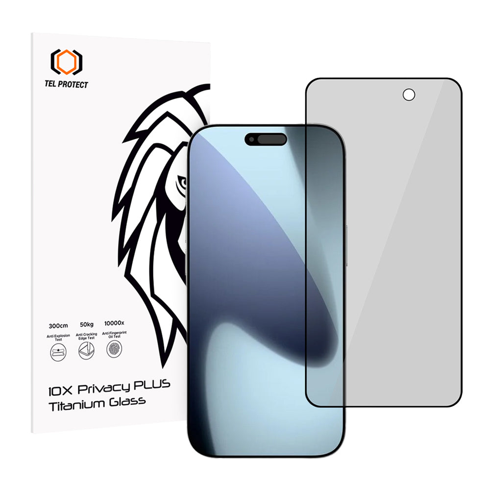 Folie sticla Tel Protect 10X Privacy Plus Titanium pentru iPhone 17 Pro Max (Envelope)