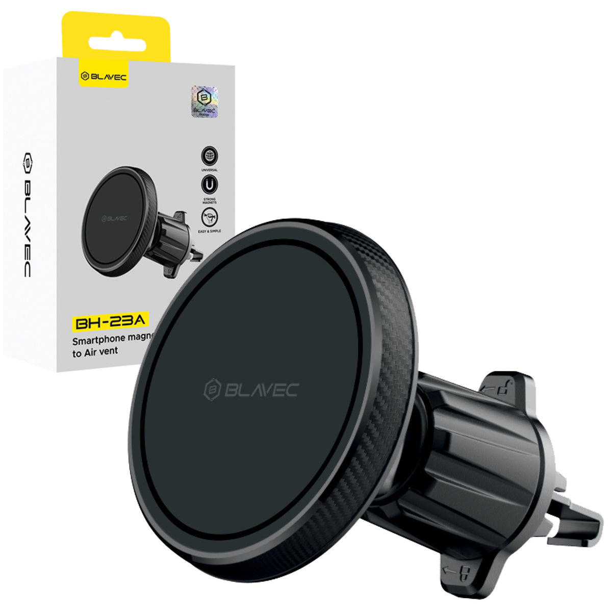 Suport auto Blavec Magnetic To grila de ventilatie Negru