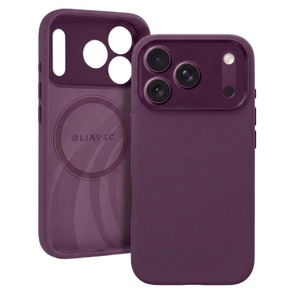 Husa Liavec Silk Shield cu Metal Camera Frame pentru iPhone 18 Pro/17 Pro Mov