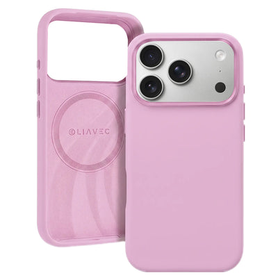 Husa Liavec Silky cu Metal Camera Frame pentru iPhone 18 Pro Max/17 Pro Max Roz