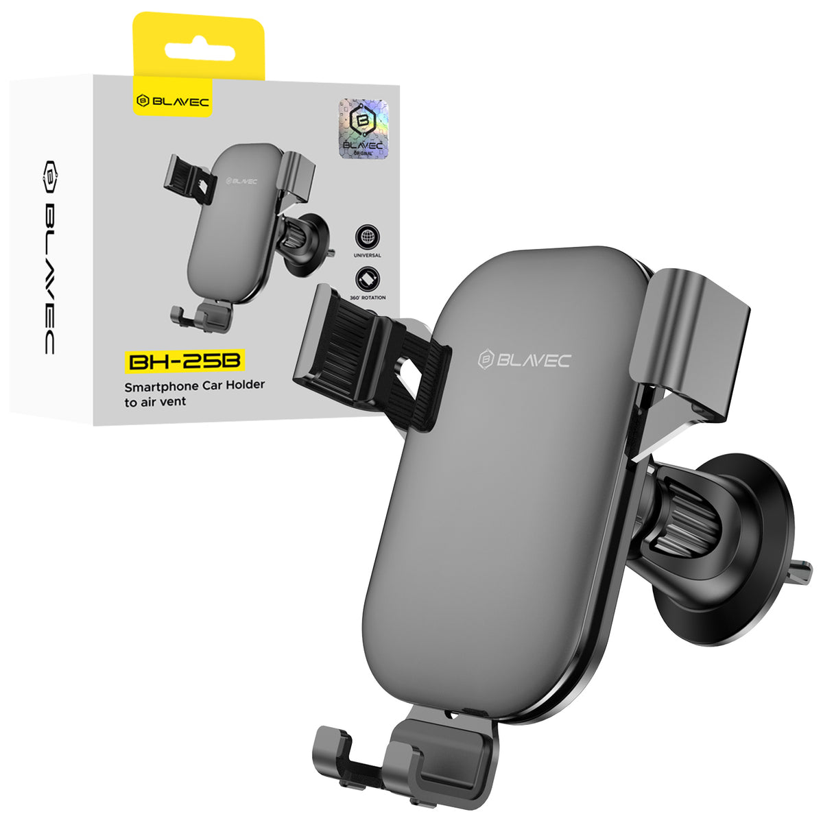 Suport auto Blavec Gravitation To grila de ventilatie (Bh25b-avb) Negru