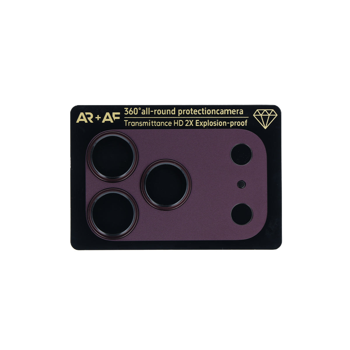 Folie sticla Aluminum Metal Camera acoperire completa lentila On pentru iPhone 18 Pro Max Deep Wine Island+Mesh)