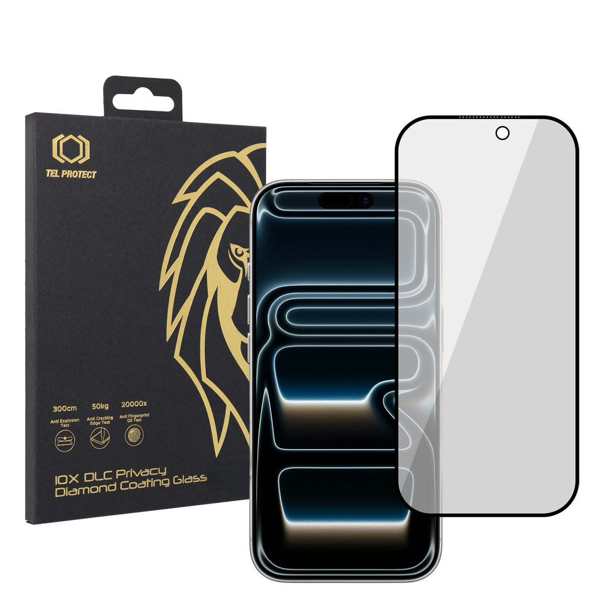 Folie sticla Tel Protect 10X Privacy DLC Diamond Coating pentru iPhone 18 Pro Max