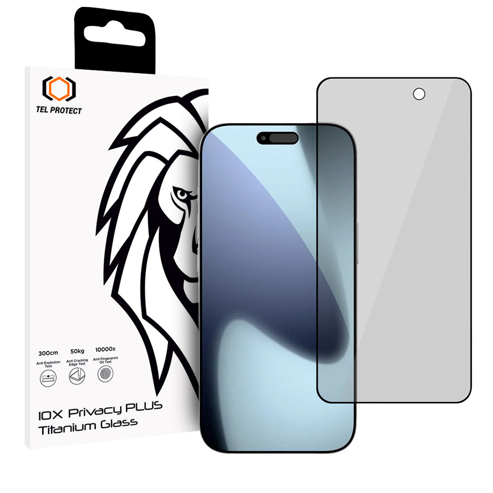 Folie sticla Tel Protect 10X Privacy Titanium pentru iPhone 17 Pro Max