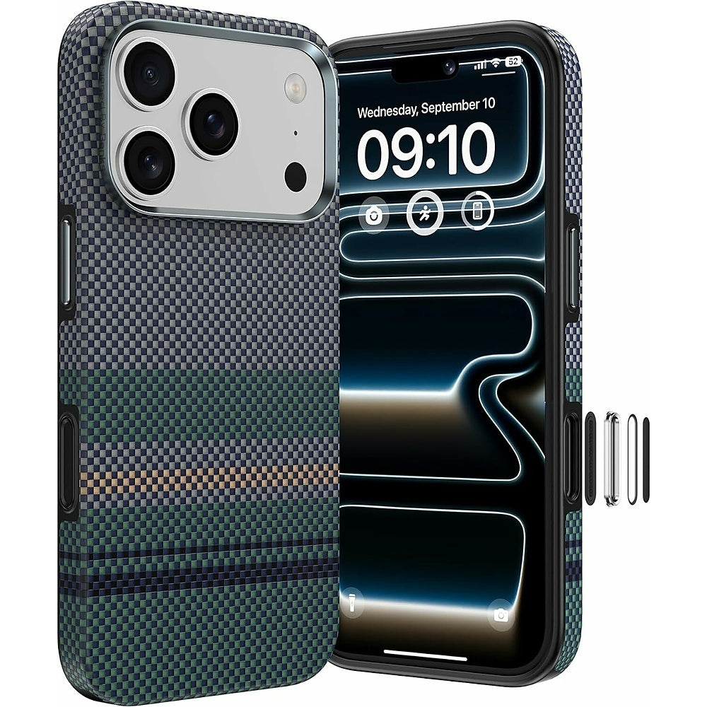 Husa Benks Magnetic Armor Pro Aurora Kevlar 600D (C.k.fl.ap.sr.a073) pentru iPhone 18 Pro Max/17 Pro Max (Camera Control