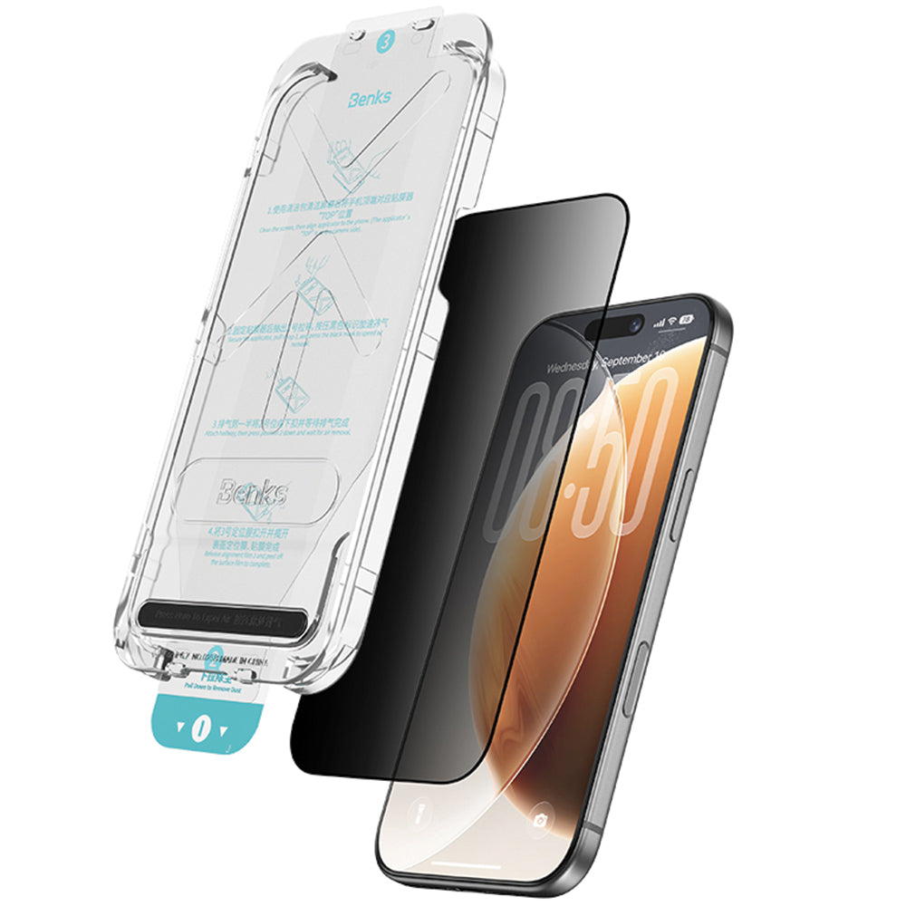 Folie Benks sticla Omni Warrior Anti-drop Privacy pentru iPhone 18 Pro
