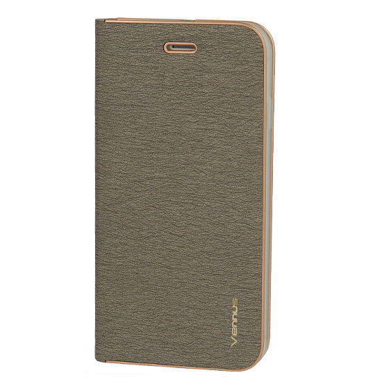 Husa Vennus Book cu Frame pentru iPhone 12 Mini Gri