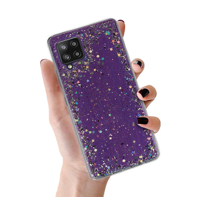 Husa Brilliant Transparent pentru Samsung Galaxy A42 5G Mov