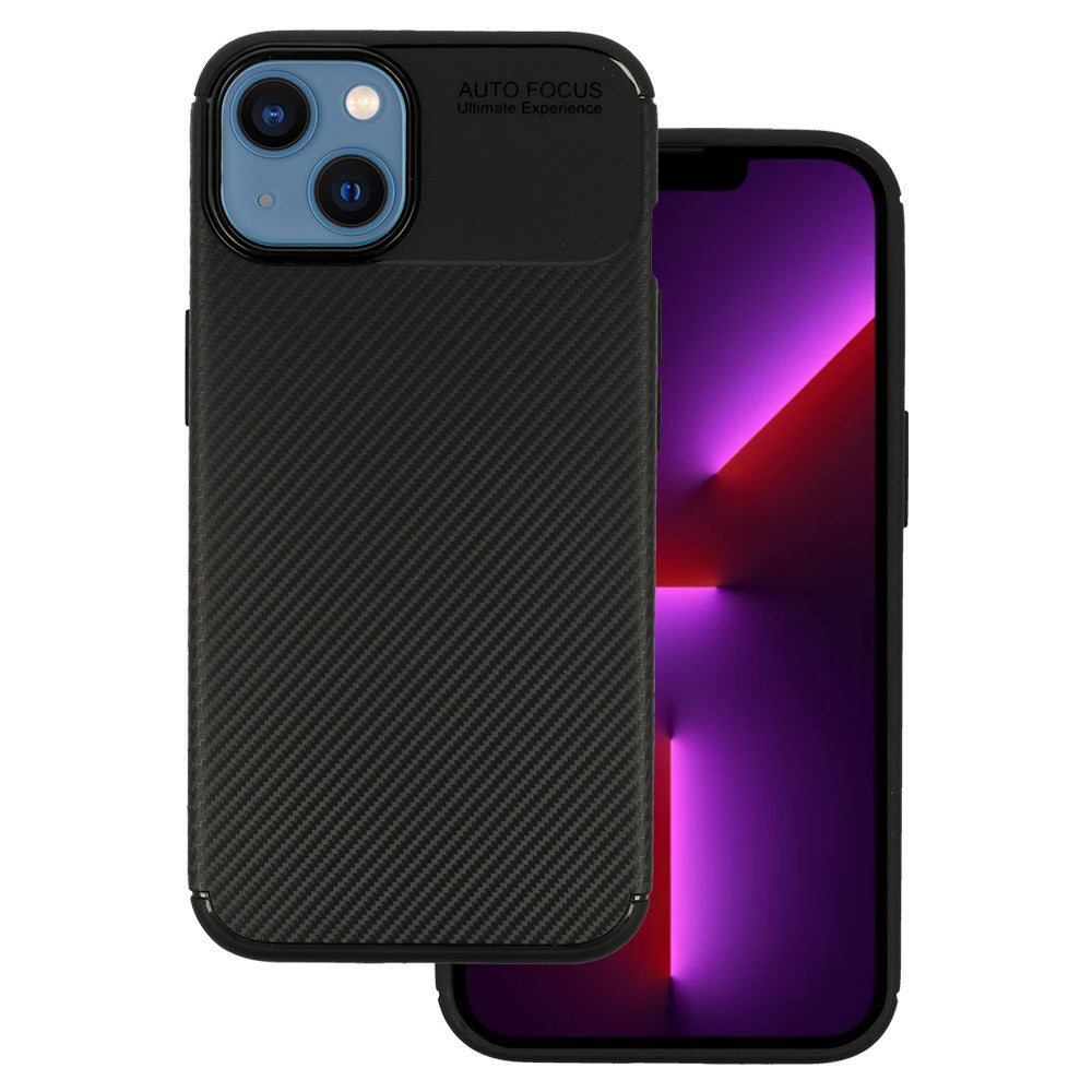 Husa Tel Protect Carbon Elite pentru iPhone 13 Negru